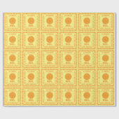 Zソルザサン宇宙ギークイエローアンドオレンジスター ラッピングペーパー (フラット)