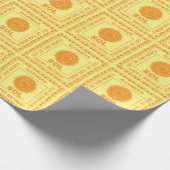 Zソルザサン宇宙ギークイエローアンドオレンジスター ラッピングペーパー (角)