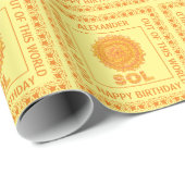 Zソルザサン宇宙ギークイエローアンドオレンジスター ラッピングペーパー (ロールコーナー)