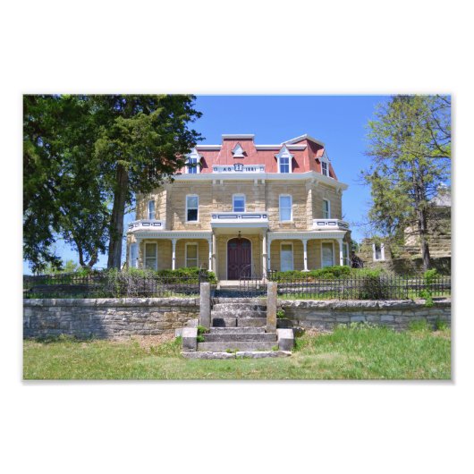 Zバー、春ホールランチ、タールグラスプレーリーカンザス フォトプリント (正面)