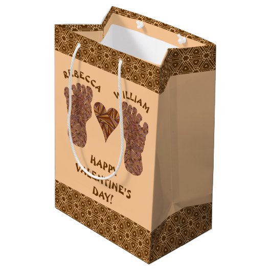 Zビッグフットのサスカッチトラック幸せなバレンタインデー ミディアムペーパーバッグ (裏面アングル)
