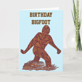 Zビッグフットの歩くのサスカッチの誕生日ビッグフット カード