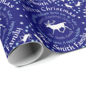 Zホワイトカリブートナカイナクリスマスパーソナライズされた ラッピングペーパー (ロールコーナー)