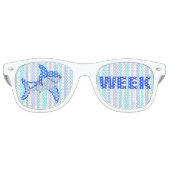 Zホワ素晴らしイトシャークカラフルシーストライプ レトロサングラス (正面)