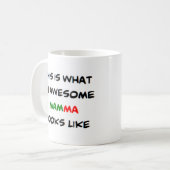 zマンマ素晴らし コーヒーマグカップ (正面左)