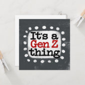 Z世代のグリーティングカードだ カード (正面/裏面インサイチュ)