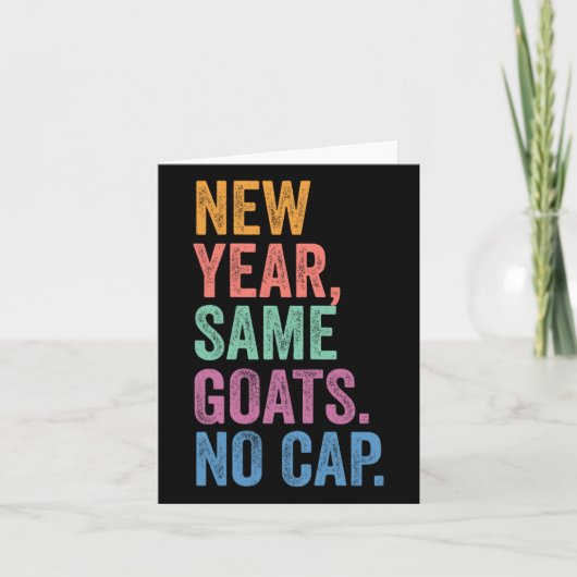 Z世代アルファ世代 新学期 新年 同じ goat いいえ カード (正面)