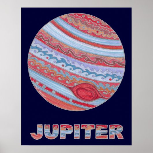 Z天文学カラフル木星20 x 16ポスター ポスター (正面)