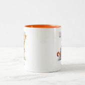 Z字猫アルファベットモノグラムコーヒーマグ ツートーンマグカップ (中央)