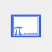 Z机からの青いPiの記号の数学のギークのおもしろいの ポストイット (正面)