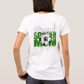 Z誇りを持った名で緑のサッカーママ Tシャツ (裏面)