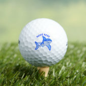 Z青素晴らし白サメカラフル海動物 ゴルフボール (インサイチュ 木)