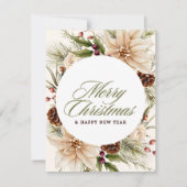 z100daysxmas,森林,树木,水彩森林,徒步旅行,h シーズンカード (正面)