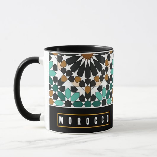 Z10-Morocco-themed souvenir mug with a geometric d マグカップ (左)