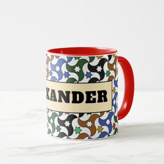 Z12-Alexander Brooks Mug – Custom Geometric Design マグカップ (正面右)