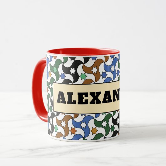Z12-Alexander Brooks Mug – Custom Geometric Design マグカップ (正面左)