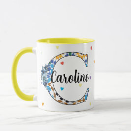 Z8-C Monogram Mug – Geometric & Floral Elegance マグカップ