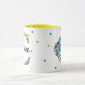 Z8-C Monogram Mug – Geometric & Floral Elegance マグカップ (中央)