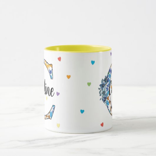 Z8-C Monogram Mug – Geometric & Floral Elegance マグカップ (中央)