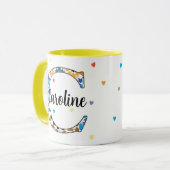 Z8-C Monogram Mug – Geometric & Floral Elegance マグカップ (正面左)