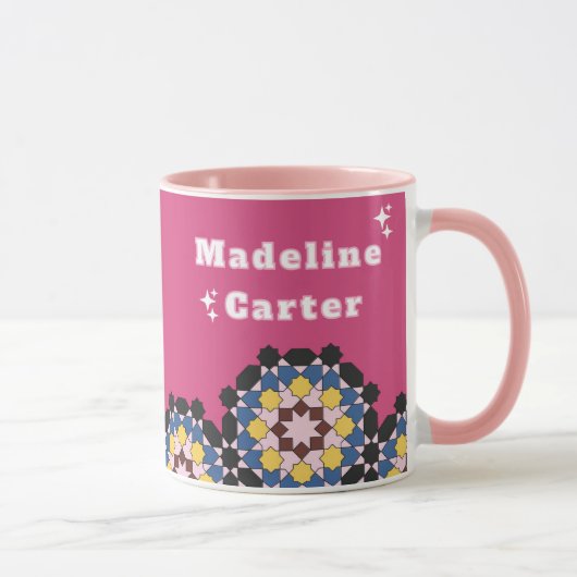 Z9-Rose & Geometric Elegance マグカップ (右)