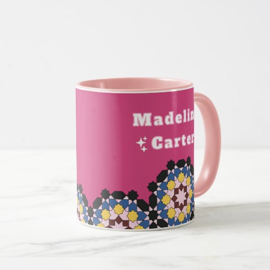 Z9-Rose & Geometric Elegance マグカップ (正面右)