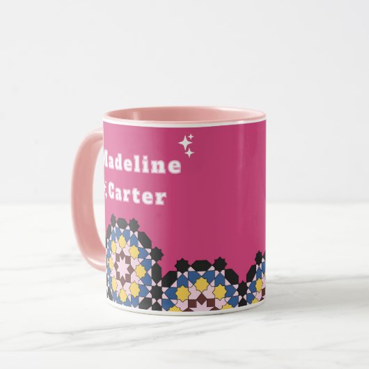 Z9-Rose & Geometric Elegance マグカップ (正面左)