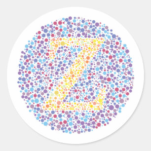 "Z"の目テスト手紙 ラウンドシール