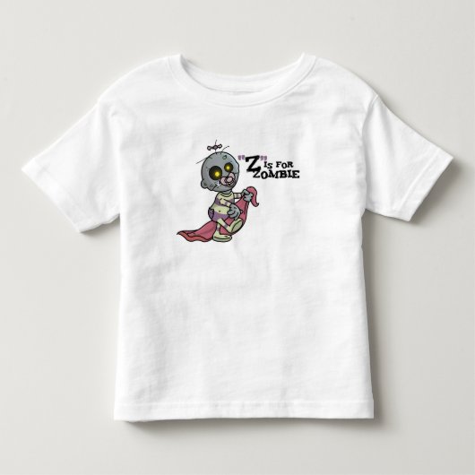 "Z"はゾンビ用で毛布(女の子)Tシャツ トドラーTシャツ (正面)