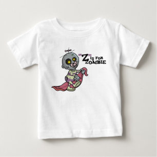 "Z"は毛布(女の子)Tシャツ付ゾンビ用 ベビーTシャツ