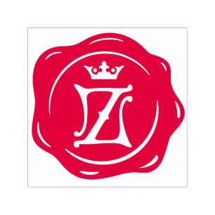 Z -アンティークワックスシールゴシック王座イニシャル文字 セルフインキングスタンプ