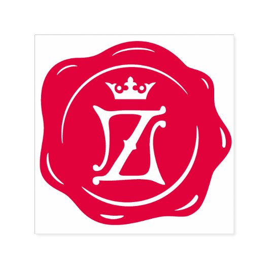 Z -アンティークワックスシールゴシック王座イニシャル文字 セルフインキングスタンプ (デザイン)