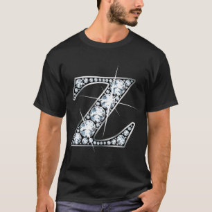 「Z」ダイヤモンドきらきら光るTシャツ Tシャツ