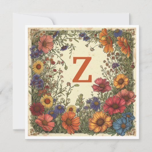 "Z"トリニダード・オレンジ：開花&モノグラム シーズンカード (正面)