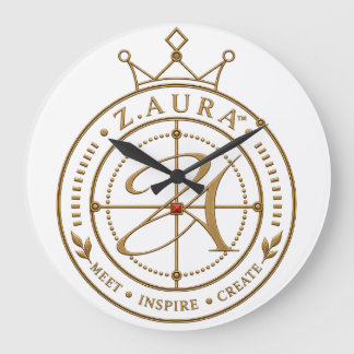 Z.AURA™ シグネチャーロイヤルクラウンアクリルウォールクロック ラージ壁時計