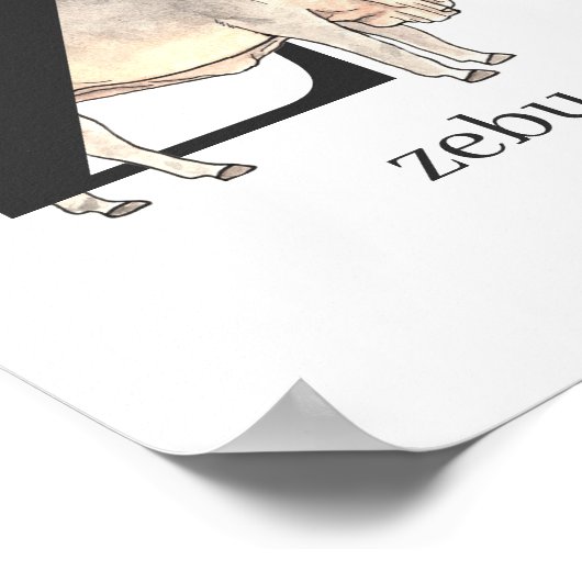 Z for Zebu Poster ポスター (角)