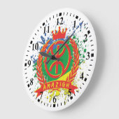 Z IMAZIGHEN SUR LES COULEURS AMAZIGH  ラージ壁時計 (傾斜)