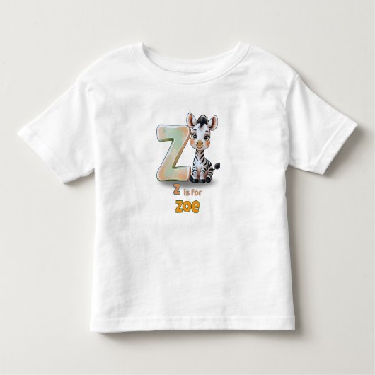 Z is for Zoe - Personalized Toddler T-Shirt トドラーTシャツ (正面)