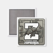 Z is for Zopherus (Ironclad Beetle) –GTA Style ABС マグネット (正面/裏面)