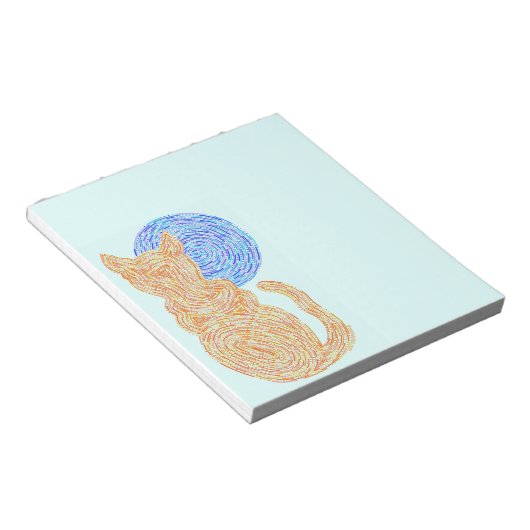 Z Orange CatとThe Moon抽象芸術アートおもしろいノート ノートパッド (アングル)