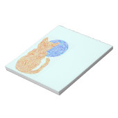 Z Orange CatとThe Moon抽象芸術アートおもしろいノート ノートパッド (回転)