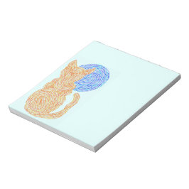 Z Orange CatとThe Moon抽象芸術アートおもしろいノート ノートパッド