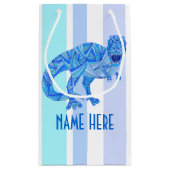 Z Tレックス先史カラフル史ストライプ的 スモールペーパーバッグ