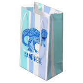 Z Tレックス先史カラフル史ストライプ的 スモールペーパーバッグ