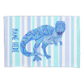 Z Tレックス先史カラフル史ストライプ的 枕カバー (正面)