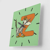 Z wie Zebra スクエア壁時計 (傾斜)