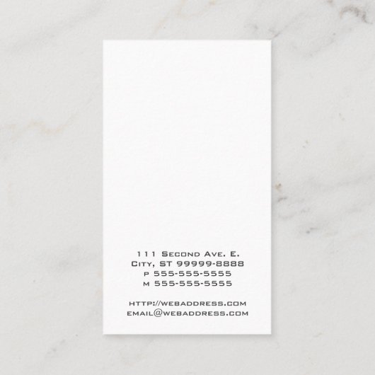 Z - Zapfino 名刺 (裏面)