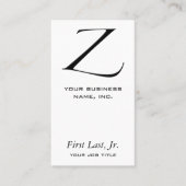 Z - Zapfino 名刺 (正面)