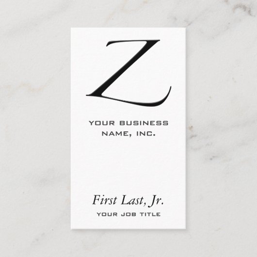Z - Zapfino 名刺 (正面)
