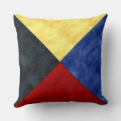 Z Zulu水彩信号航海の海上国旗 クッション (裏面)